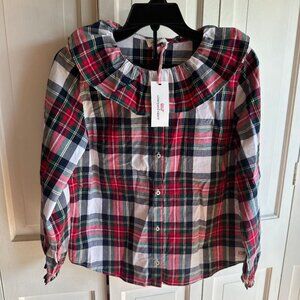 NWT $48 Vineyard Vines Girls' Ruffled Blouse/Shirt Size 8, 14, 16